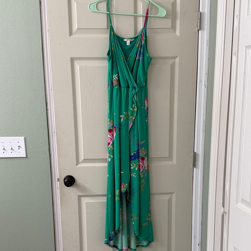 Miami Green Floral Maxi Dress
